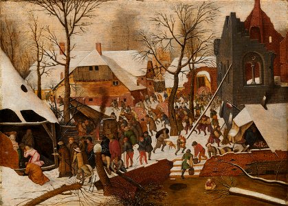 Pieter Brueghel II - De aanbidding der koningen. Free illustration for personal and commercial use.