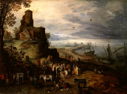 Jan Brueghel (I) - Apostoles Peter and Andrew (Hermitage). Free illustration for personal and commercial use.