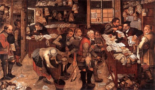 Pieter Brueghel the Younger - Village Lawyer - WGA3633. Free illustration for personal and commercial use.