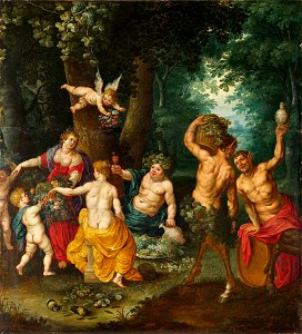 Jan Brueghel II, Jan van Balen - The Feast of Bacchus (Sine Cerere et Baccho friget Venus)
