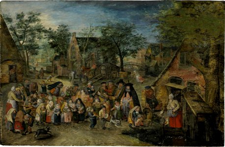 Pieter Brueghel (II) - The Whitsun Bride (Christie's 2012)
