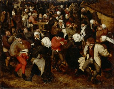 Brueghel, Pieter (II) of Jan (I) - Boerenbruiloft in openlucht