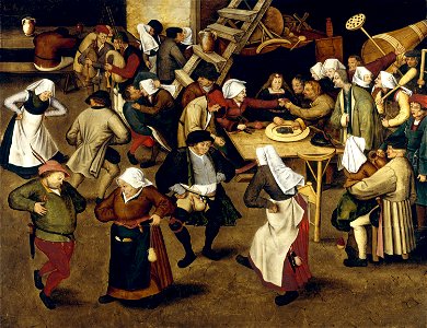 Pieter Brueghel II - Peasant Wedding , 1620 (National Gallery of Ireland). Free illustration for personal and commercial use.