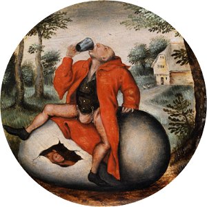 Pieter Breughel 2, Drunkard on an egg