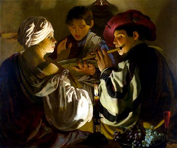 Hendrick ter Brugghen - The Concert - WGA22176. Free illustration for personal and commercial use.