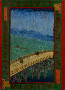 Brug in de regen (naar Hiroshige) - s0114V1962 - Van Gogh Museum