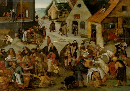 Pieter Brueghel de Jonge - De zeven werken van barmhartigheid (03)