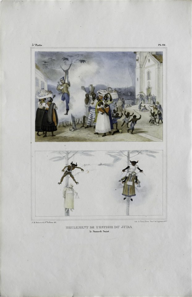 Brulement de l´effigie du Juda le Samedi Saint (1), da Coleção Brasiliana Iconográfica