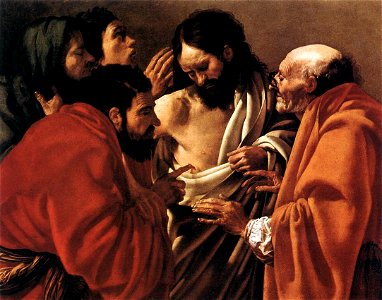 Hendrick ter Brugghen - The Incredulity of Saint Thomas - WGA22166. Free illustration for personal and commercial use.
