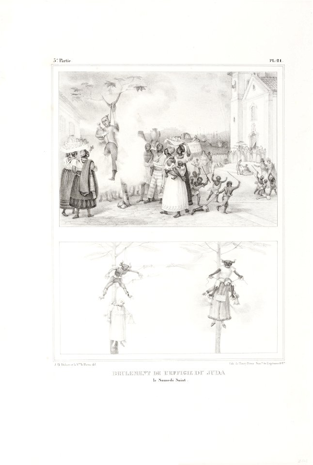 Brulement de l´effigie du Juda le Samedi Saint (2), da Coleção Brasiliana Iconográfica