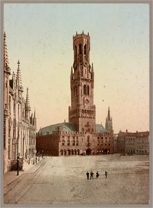 Bruges. Grande Place Beffroi LCCN2017659119