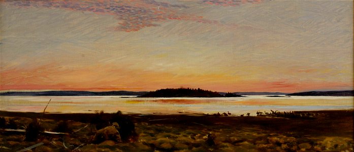 Bruno Liljefors - Hunting geese 1896