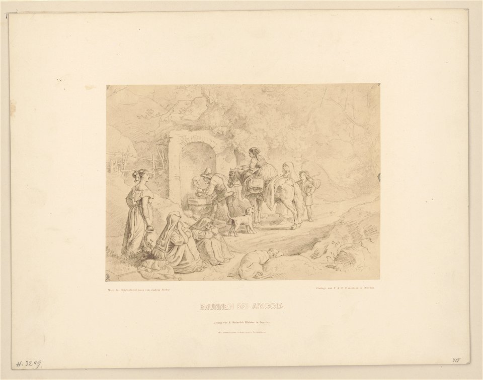 Brunnen bei Ariccia - nach der Originalzeichnung von Ludwig Richter ; photogr. von F. & O. Brockmann in Dresden. LCCN2017650400