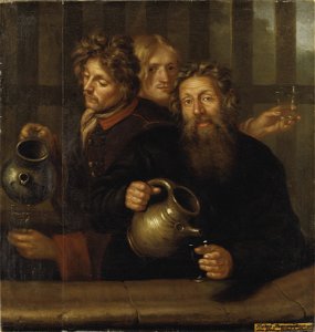 Brunnsmmästaren vid Medevi brunn och hans båda söner (David Klöcker Ehrenstrahl) - Nationalmuseum - 15492