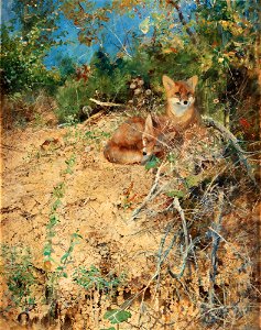 Bruno Liljefors - Rävar 1886