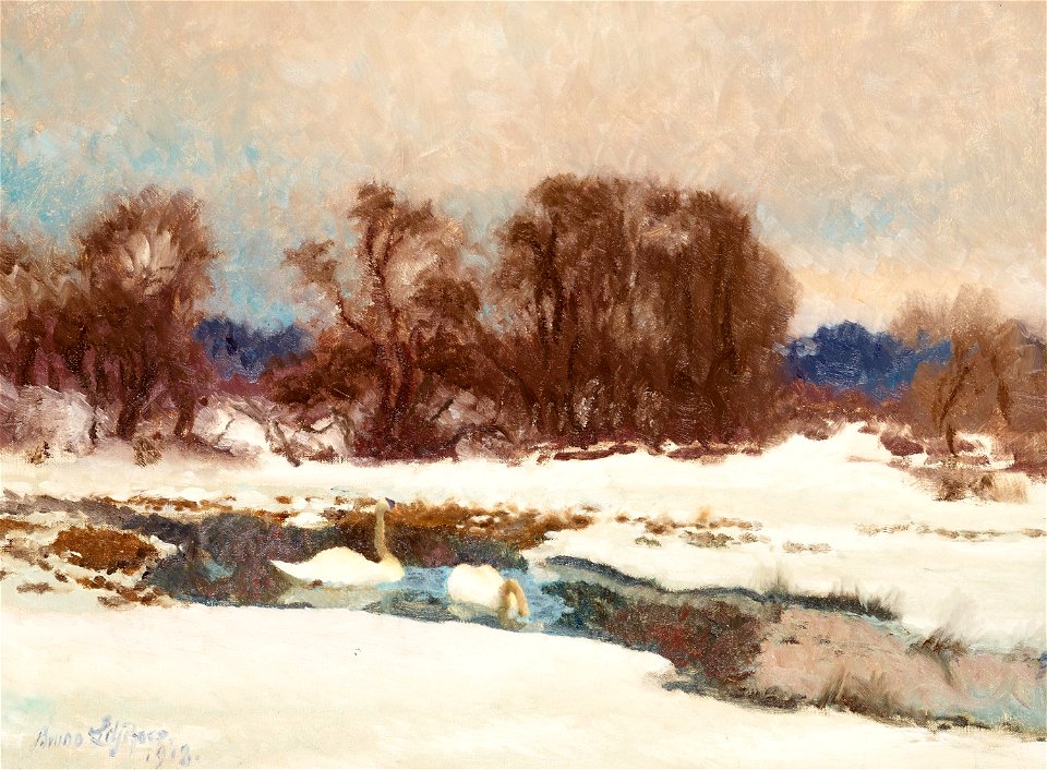 Bruno Liljefors - Vintersvanar 1918
