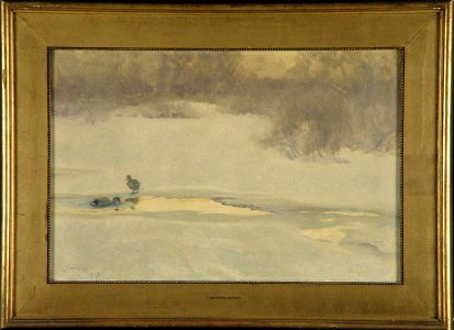 Bruno Liljefors - Paartje wilde eenden bij een wak - 0231 - Rijksmuseum Twenthe