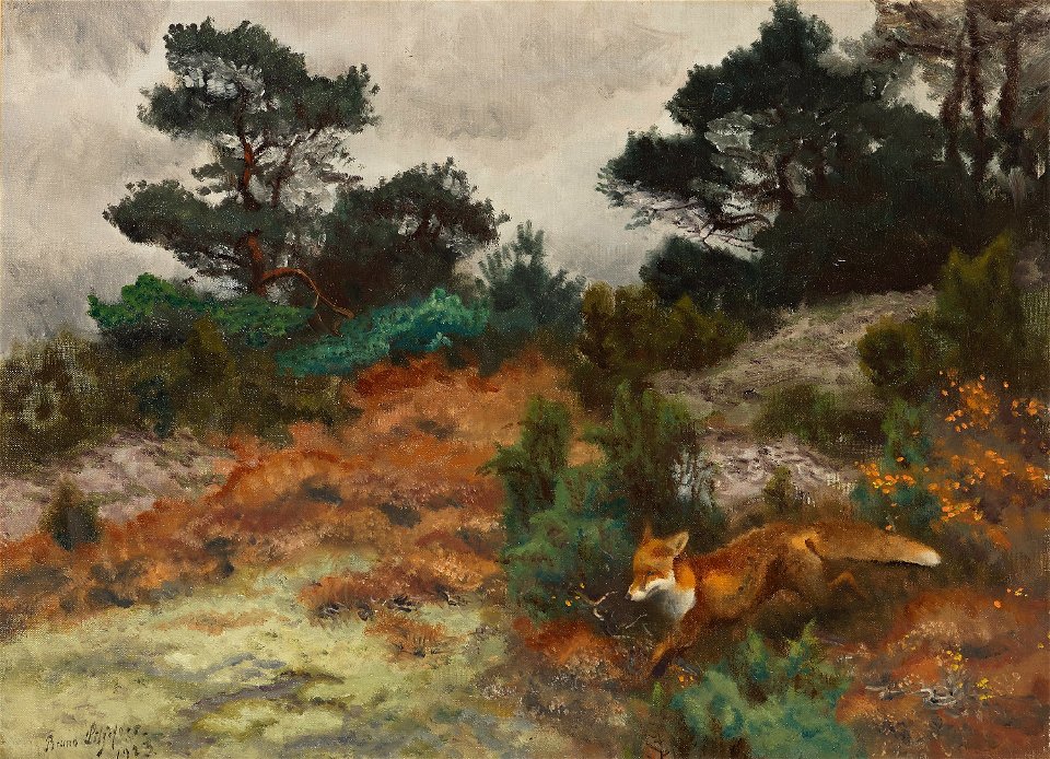 Bruno Liljefors - Räv i höstlandskap 1923