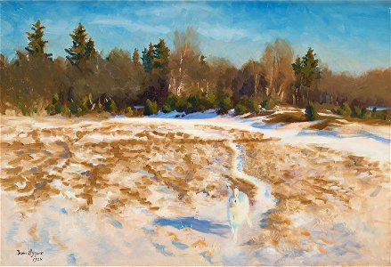 Bruno Liljefors - Hare i vinterlandskap 1924