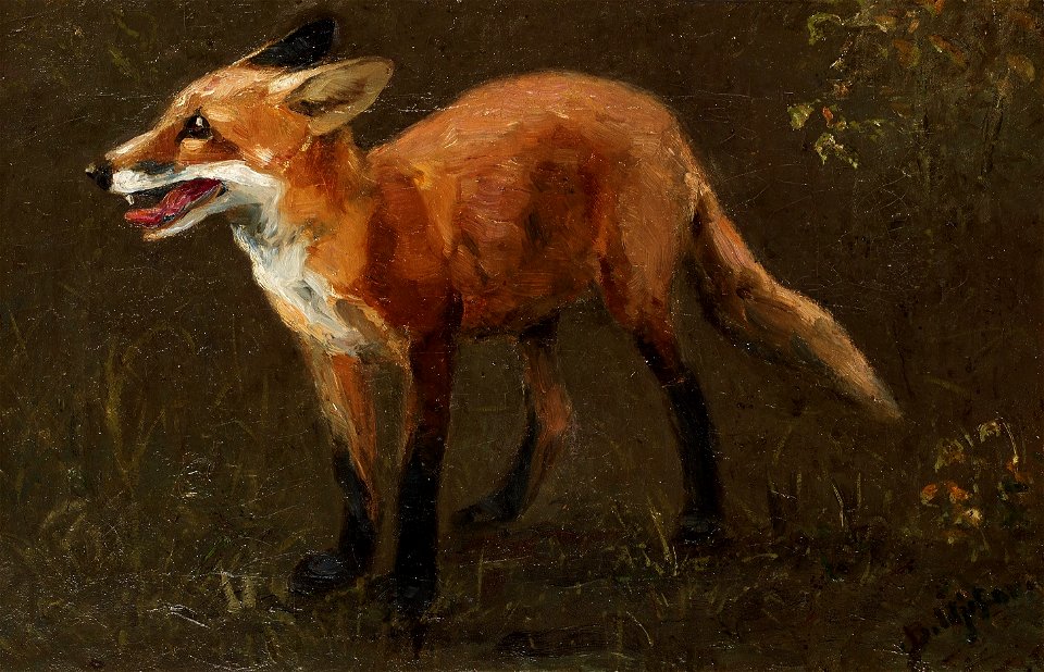 Bruno Liljefors - Rävunge 1880s