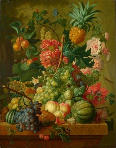 'Fruit and Flowers' by Paulus Theodorus van Brussel, 1789