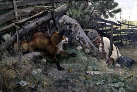 Bruno Liljefors Hunter and Fox Thielska 228