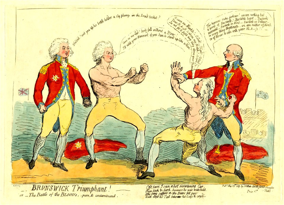 Brunswick, triumphant! or-the battle of the blood's,-pure, & contaminated. (BM 1868,0808.5859)