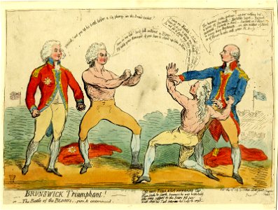 Brunswick, triumphant! or-the battle of the blood's,-pure, & contaminated. (BM 1851,0901.459)