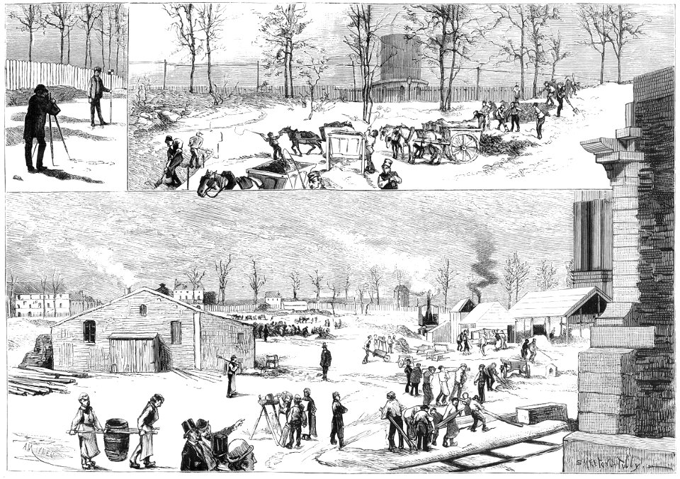 Bruxelles - Exposition nationale de 1880 - Les travaux