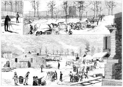 Bruxelles - Exposition nationale de 1880 - Les travaux