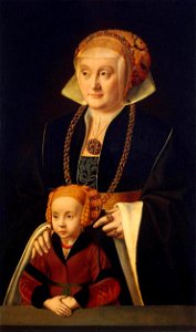 Bartholomäus Bruyn (I) - Portrait of a Woman with her Daughter - WGA03663