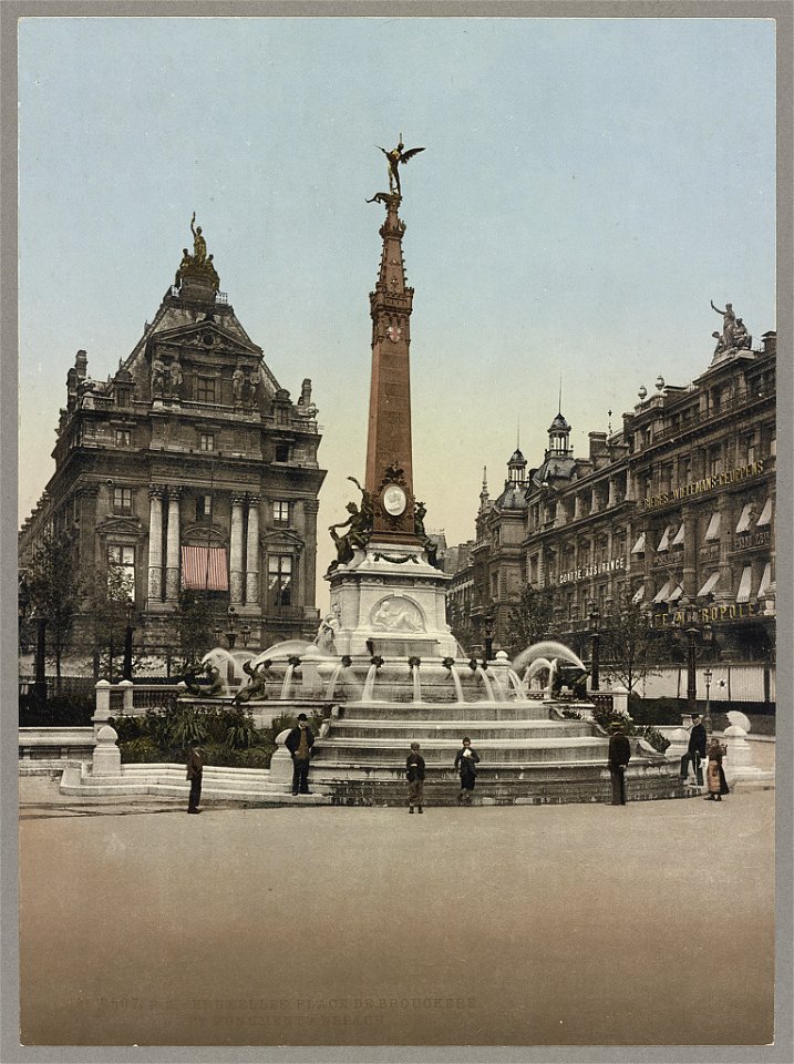 Bruxelles. Place de Brouckère et Monument Anspach LCCN2017659131