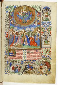 Bréviaire de Salisbury - BNF Lat17294 f8r Adoration Trinité