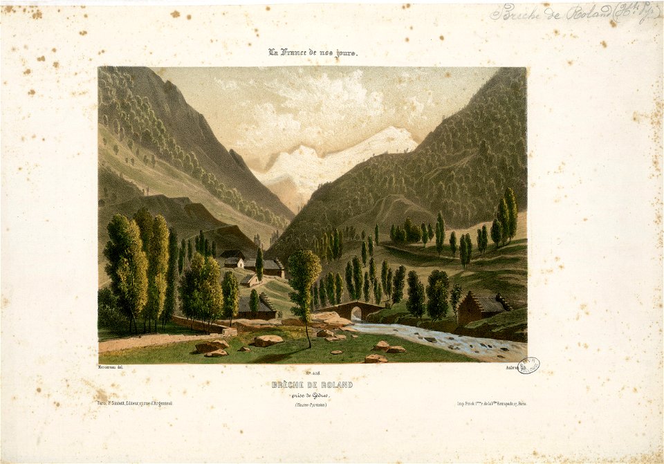 Brèche de Roland prise de Gèdres (Hautes Pyrénées) - Fonds Ancely - B315556101 A MERCEREAU 7 022