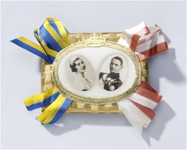 Bröllopskonfekt, Frederik IX av Danmark och Ingrid - Livrustkammaren - 56670