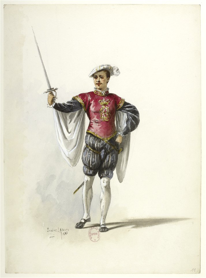 Btv1b84558104 11 - Saint-Saëns - Henry VIII - Maquettes de costumes - Lacoste - 11. Costume