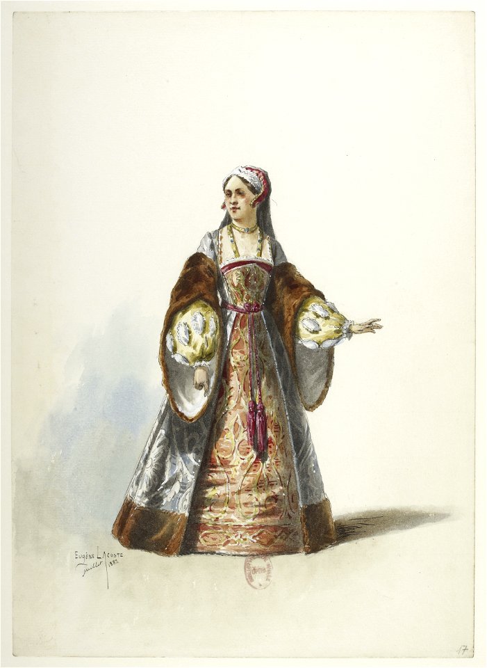 Btv1b84558104 17 - Saint-Saëns - Henry VIII - Maquettes de costumes - Lacoste - 17. Costume