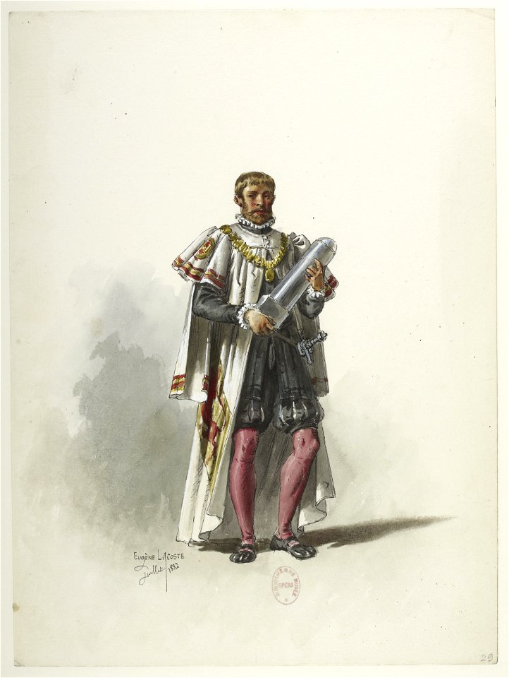 Btv1b84558104 29 - Saint-Saëns - Henry VIII - Maquettes de costumes - Lacoste - 29. Costume