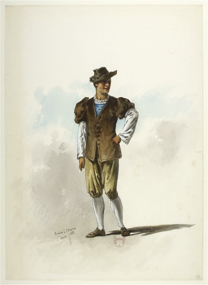 Btv1b84558104 13 - Saint-Saëns - Henry VIII - Maquettes de costumes - Lacoste - 13. Costume