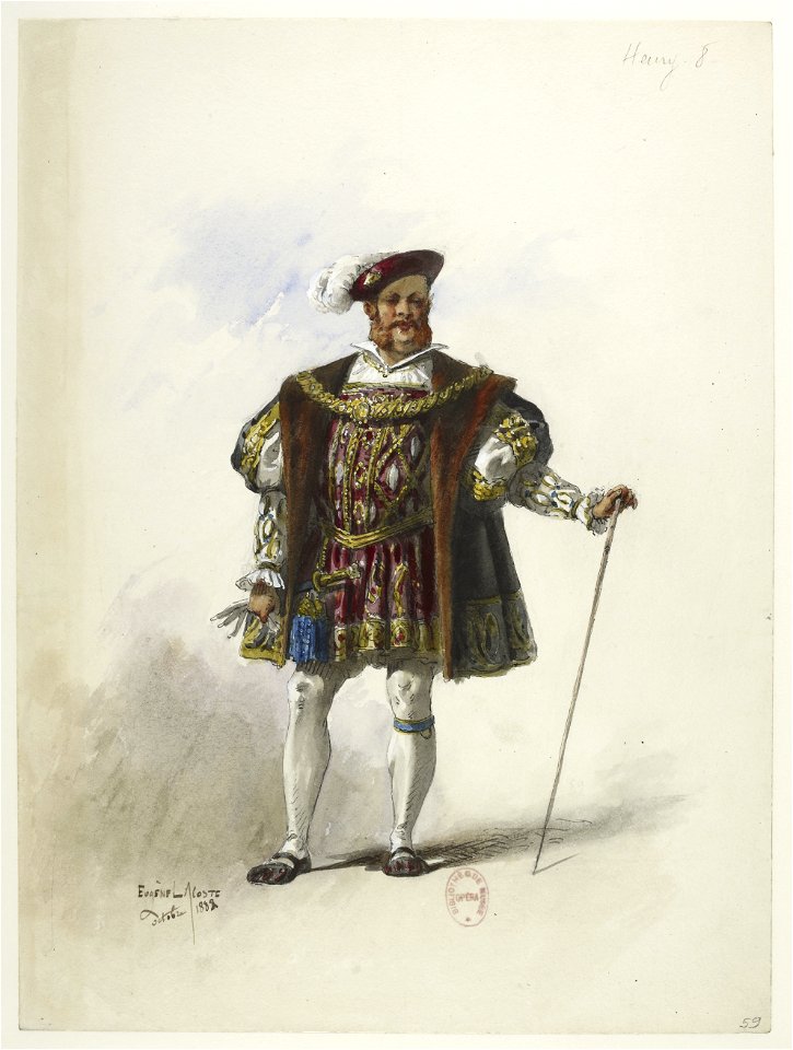 Btv1b84558104 59 - Saint-Saëns - Henry VIII - Maquettes de costumes - Lacoste - 59. Henry VIII