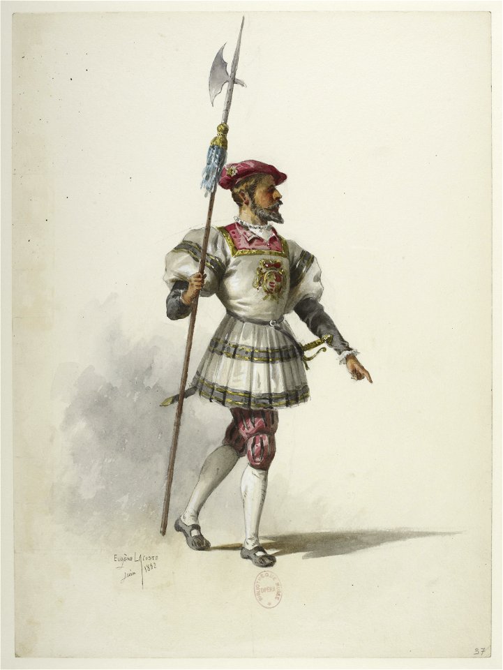 Btv1b84558104 37 - Saint-Saëns - Henry VIII - Maquettes de costumes - Lacoste - 37. Costume