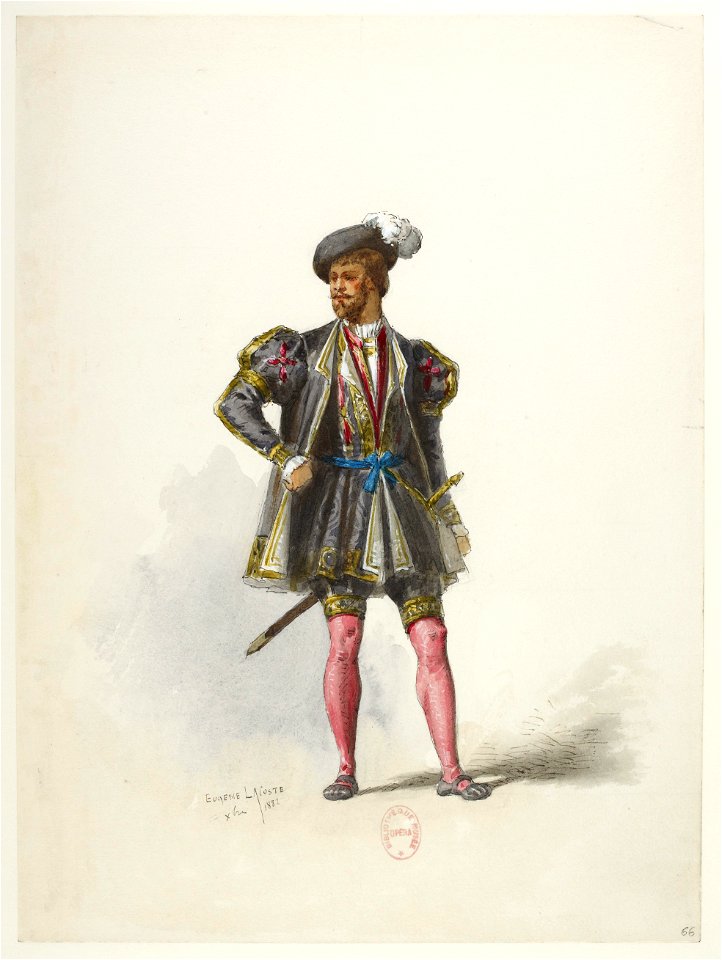 Btv1b84558104 68 - Saint-Saëns - Henry VIII - Maquettes de costumes - Lacoste - 66. Costume