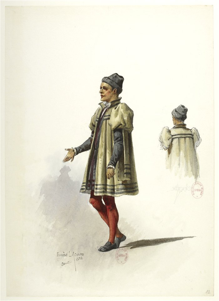 Btv1b84558104 12 - Saint-Saëns - Henry VIII - Maquettes de costumes - Lacoste - 12. Costume