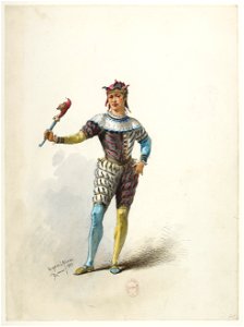 Btv1b84558104 75 - Saint-Saëns - Henry VIII - Maquettes de costumes - Lacoste - 71. Le fou du roi
