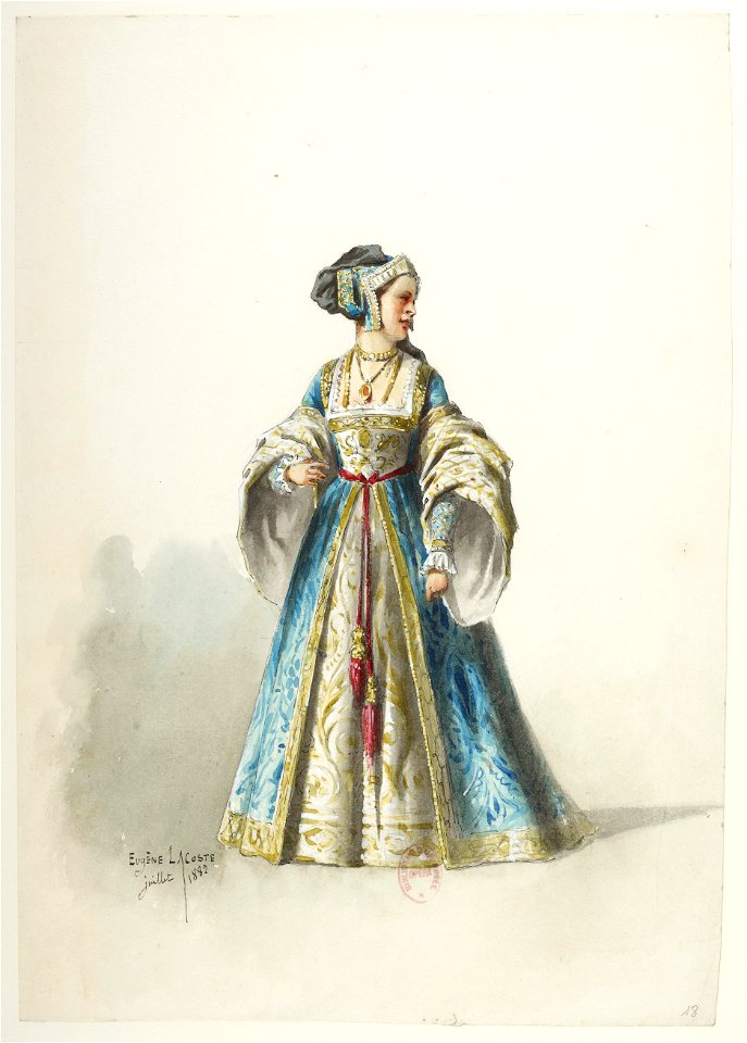 Btv1b84558104 18 - Saint-Saëns - Henry VIII - Maquettes de costumes - Lacoste - 18. Costume