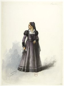 Btv1b84558104 81 - Saint-Saëns - Henry VIII - Maquettes de costumes - Lacoste - 77. Lady Clarence