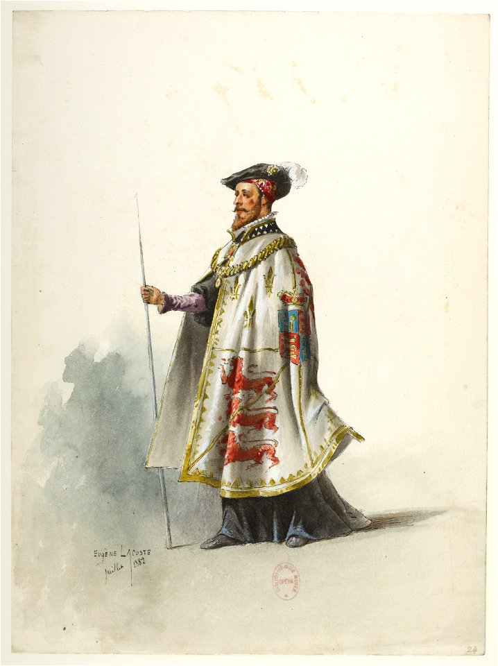 Btv1b84558104 24 - Saint-Saëns - Henry VIII - Maquettes de costumes - Lacoste - 24. Costume