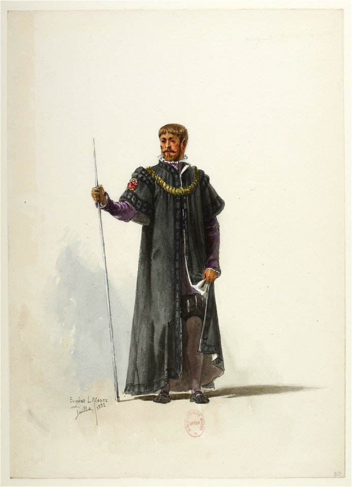 Btv1b84558104 30 - Saint-Saëns - Henry VIII - Maquettes de costumes - Lacoste - 30. Costume