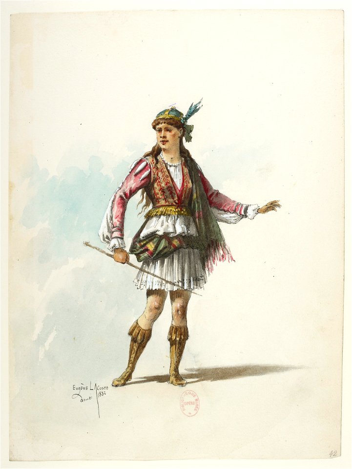 Btv1b84558104 42 - Saint-Saëns - Henry VIII - Maquettes de costumes - Lacoste - 42. Costume
