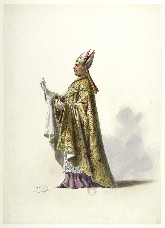 Btv1b84558104 08 - Saint-Saëns - Henry VIII - Maquettes de costumes - Lacoste - 8. Costume